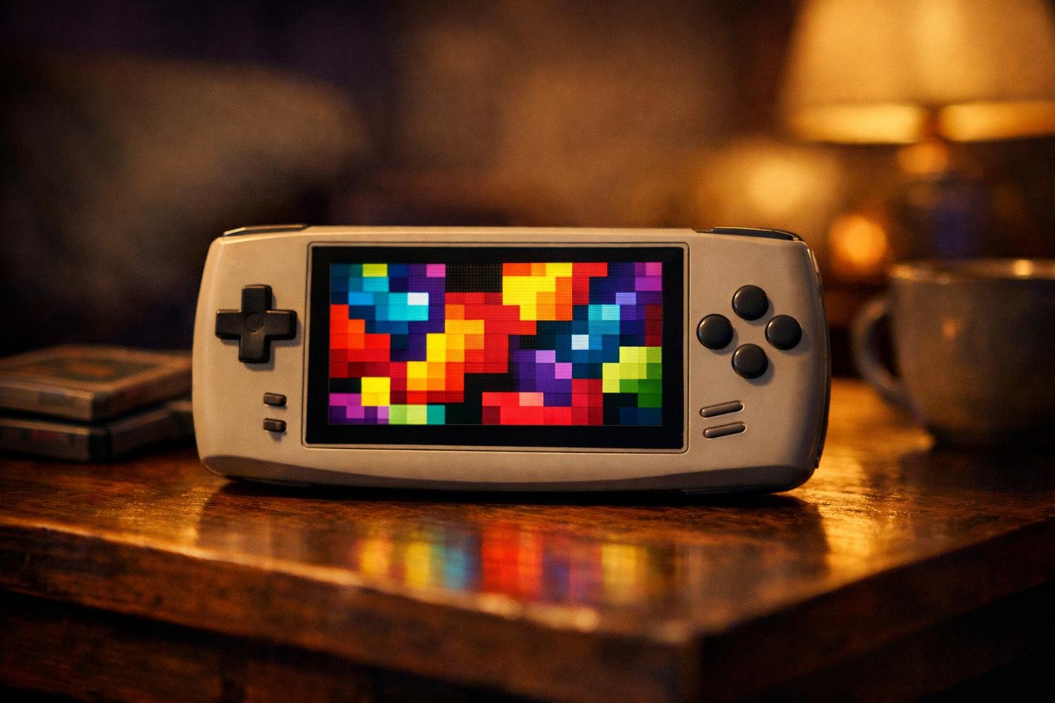 Generic retro handheld with a 4:3 screen for playing SNES-style games